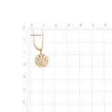 Real Rose Gold 14k earrings measurements