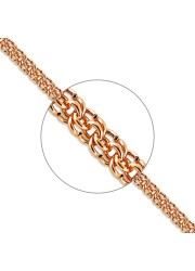18cm Rose Gold 14ct Bismark Bracelet