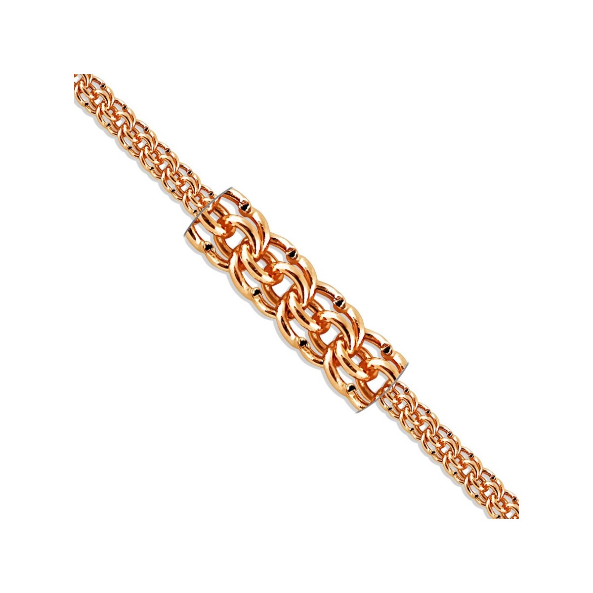 21cm Rose Gold 14ct Bismark bracelet